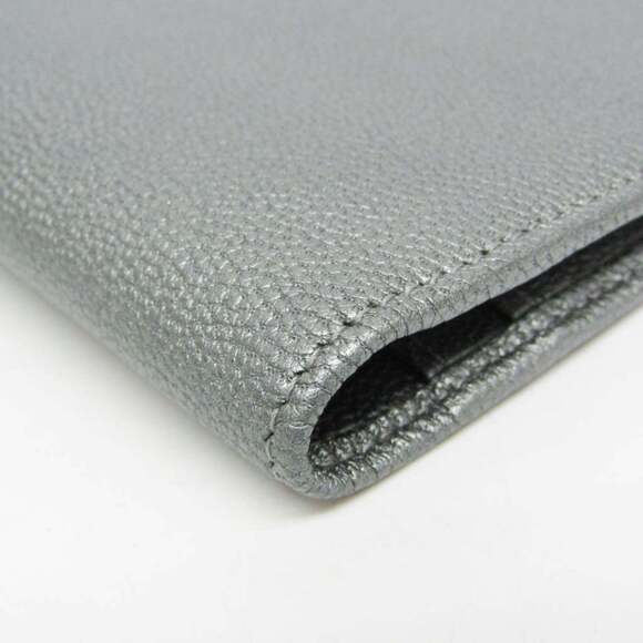 CHANEL Authentic Silver Leather Wallet